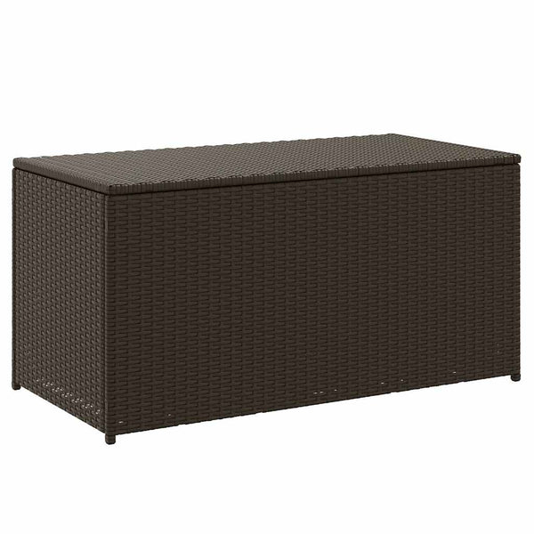 Ruskea puutarhan säilytyslaatikko Dulcineia 100x50x50cm (polyrottinki)