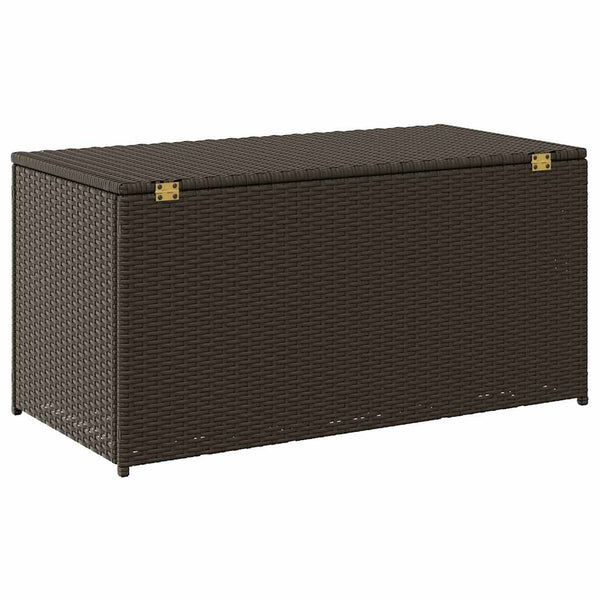 Ruskea puutarhan säilytyslaatikko Dulcineia 100x50x50cm (polyrottinki)