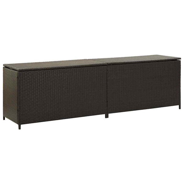 Ruskea puutarhan säilytyslaatikko Dulcineia 200x50x60cm (polyrottinki)