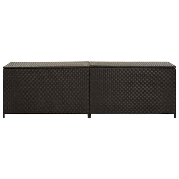 Ruskea puutarhan säilytyslaatikko Dulcineia 200x50x60cm (polyrottinki)