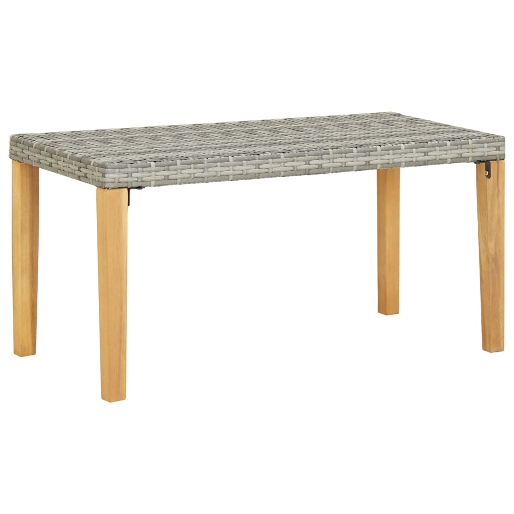 Harmaa puutarhapenkki Ghinai 120cm (polyrottinki ja akaasiapuu)