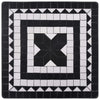 Mosaiikkibistropöytä musta ja valkoinen 60 cm keramiikka