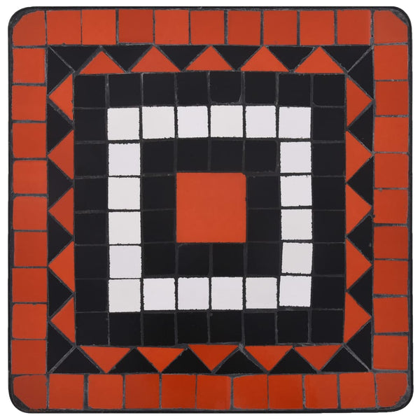 Terrakotta ja valkoinen mosaiikkisivupöytä Maricula (keramiikka)