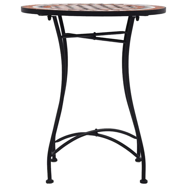 Mosaiikkibistropöytä ruskea 60 cm keramiikka