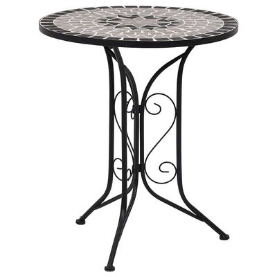 Mosaiikkibistropöytä harmaa 60 cm keramiikka