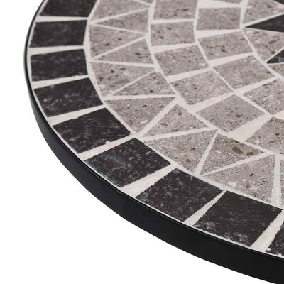 Mosaiikkibistropöytä harmaa 60 cm keramiikka