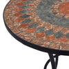 Mosaiikkibistropöytä oranssi/harmaa 60 cm keramiikka