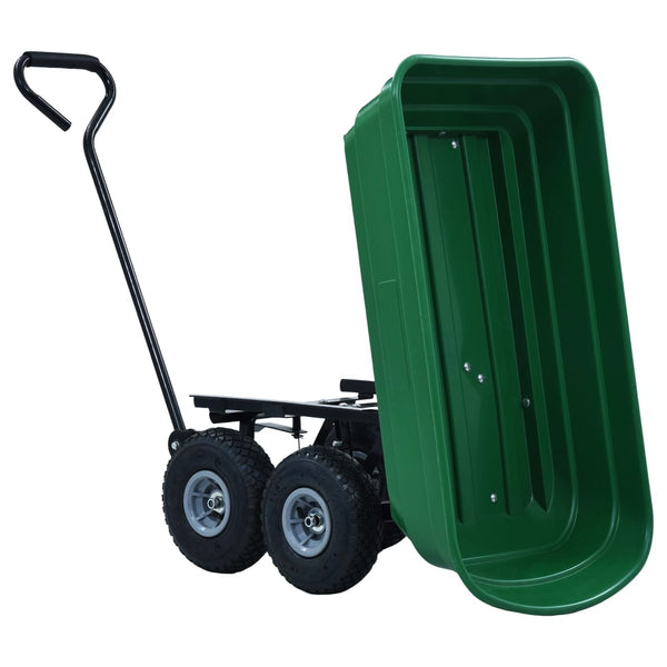 Vihreä puutarhan kippikärry Lutheran 300 kg 75 l