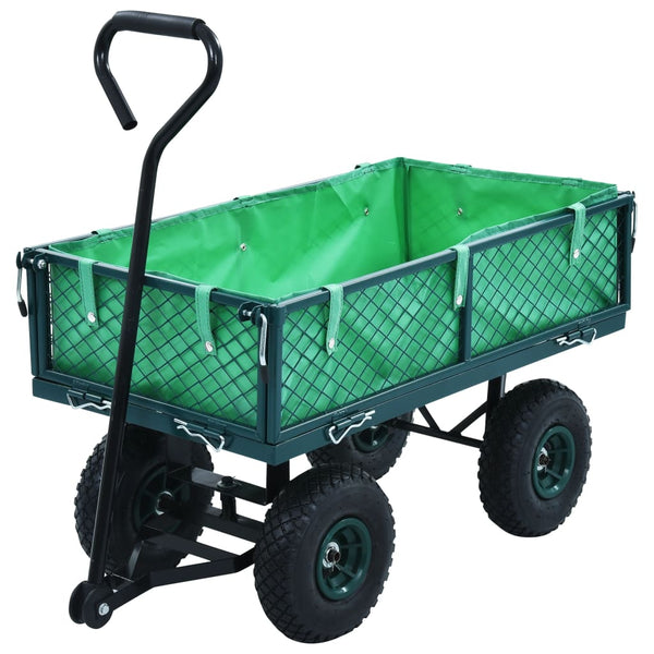 Vihreä puutarhan vetokärry Keven 250 kg