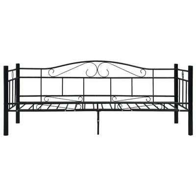 Päivävuoteenrunko musta metalli 90x200 cm
