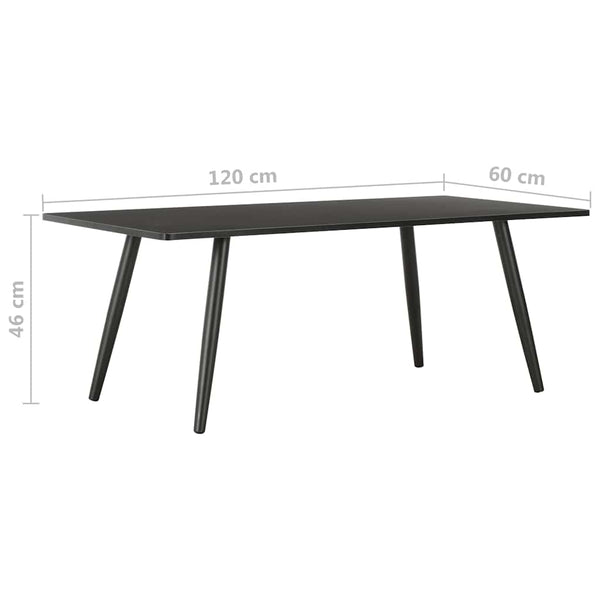 Sohvapöytä musta 120x60x46 cm