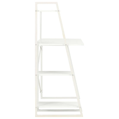 Valkoinen työpöytä hyllyillä Alyssia 102x50x117cm