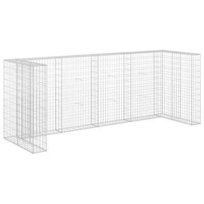 Kivikoriseinä roska-astioille galvanoitu teräs 320x100x120 cm