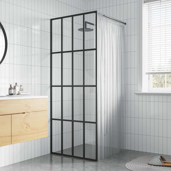 Walk-in Suihkun seinäke kirkas karkaistu lasi 90x195 cm