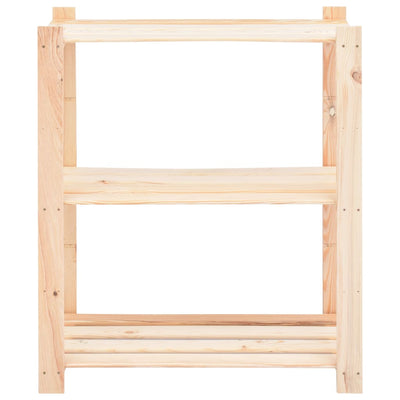 3-kerroksinen varastohylly 80x38x90 cm täysi mänty 150 kg