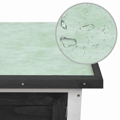 Harmaa kanin ulkohäkki Yvona (1 kerros, puu)