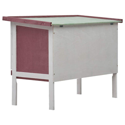 Ruskea kanin ulkohäkki Yvona 1 kerros (puu)