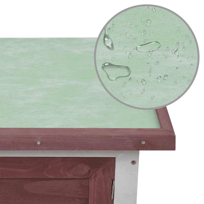 Ruskea kanin ulkohäkki Yvona 1 kerros (puu)