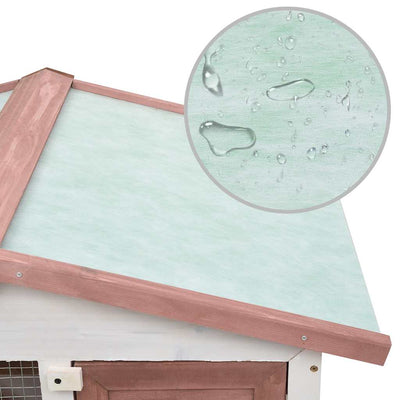 Ruskea kanin ulkohäkki Putz (3 ovea puu)