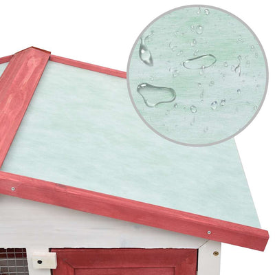 Punainen kanin ulkohäkki Putz (3 ovea, puu)