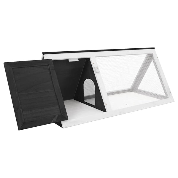 Harmaa eläinhäkki/kaninkoppi Evlampe (puu)