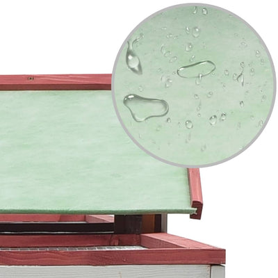 Punainen kaninkoppi Alexu 310x70x87cm (mänty ja kuusi)