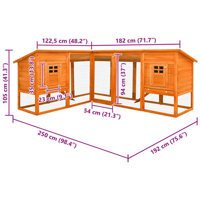 Ruskea kanin ulkohäkki Delmas (kuusi)