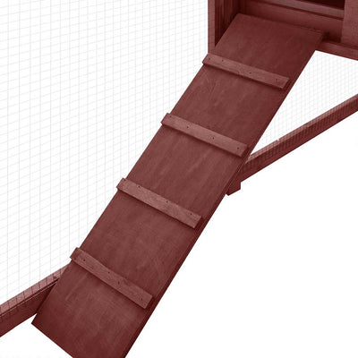 Valkoinen kanin ulkohäkki Delmas (mokka ja kuusi)