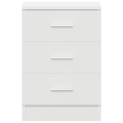 Valkoinen yöpöydät Hassan 38x35x56cm (2 kpl puinen)