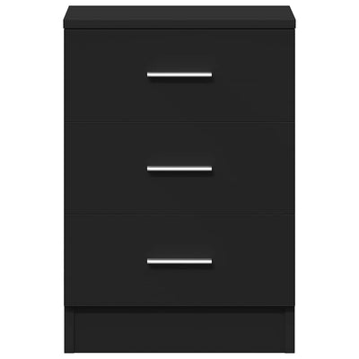 Musta yöpöytä Hassan 38x35x56cm (lastulevy)