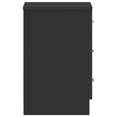 Musta yöpöytä Hassan 38x35x56cm (lastulevy)