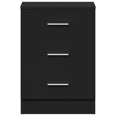 Musta yöpöydät Hassan 38x35x56cm (2 kpl puinen)