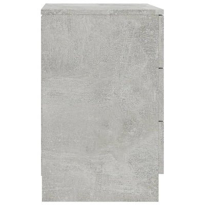 Yöpöydät 2 kpl betoninharmaa 38x35x56 cm tekninen puu