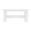 Valkoinen ruokapöytä Metha 180x90x76cm (tekninen tuki)