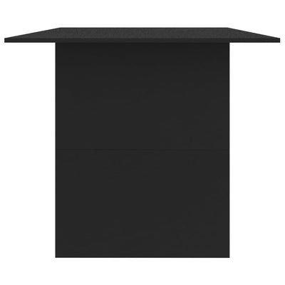 Ruokapöytä musta 180x90x76 cm tekninen puu