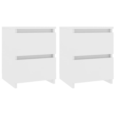Valkoinen yöpöydät Mileana 30x30x40cm (2 kpl puinen)