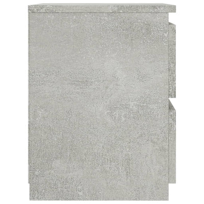 Yöpöydät 2 kpl betoninharmaa 30x30x40 cm tekninen puu