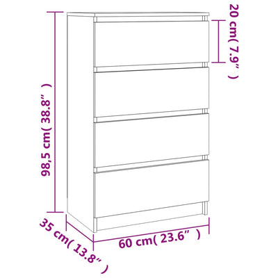 Senkki betoninharmaa 60x35x98,5 cm tekninen puu