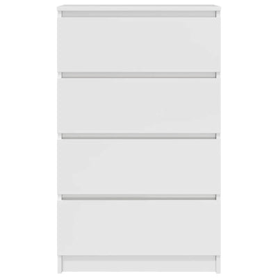 Valkoinen senkki Nance 60x35x98,5cm (korkeakiilto, puinen)