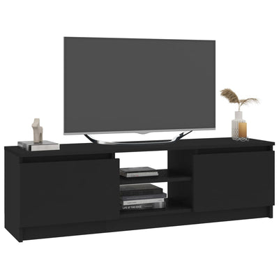 TV-taso musta 120x30x35,5 cm lastulevy