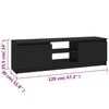 TV-taso musta 120x30x35,5 cm lastulevy
