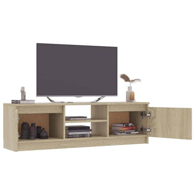 TV-taso Sonoma-tammi 120x30x35,5 cm tekninen puu