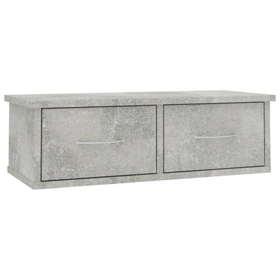 Seinälaatikkohylly betoninharmaa 60x26x18,5 cm tekninen puu