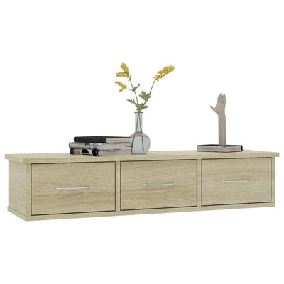 Seinälaatikkohylly Sonoma-tammi 88x26x18,5 cm tekninen puu