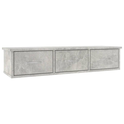 Seinälaatikkohylly betoninharmaa 88x26x18,5 cm tekninen puu