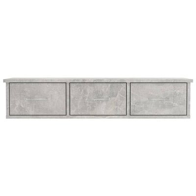 Seinälaatikkohylly betoninharmaa 88x26x18,5 cm tekninen puu