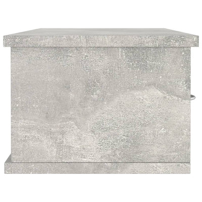 Seinälaatikkohylly betoninharmaa 88x26x18,5 cm tekninen puu