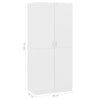 Valkoinen vaatekaappi Altobrando 80x52x180cm (puinen)