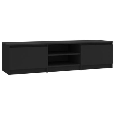 TV-taso musta 140x40x35,5 cm tekninen puu