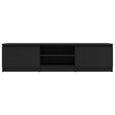 TV-taso musta 140x40x35,5 cm tekninen puu